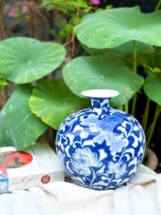 BÌNH HÚT LỘC TRẮNG VẼ TAY HỌA TIẾT