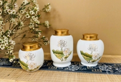 BÌNH ĐỰNG TRÀ IN VÀNG KIM CAO CẤP