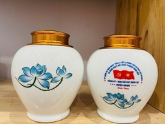 BÌNH ĐỰNG TRÀ MEN TRẮNG