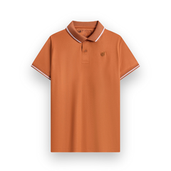 Áo polo hoa văn, cổ bo viền