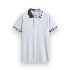 Áo polo trơn, cổ hai màu