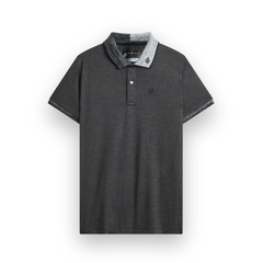 Áo polo trơn, cổ hai màu