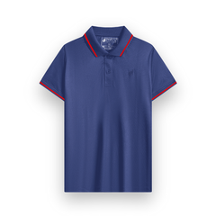 Áo polo hoa văn, cổ bo viền