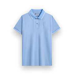 Áo polo hoa văn, cổ bo viền