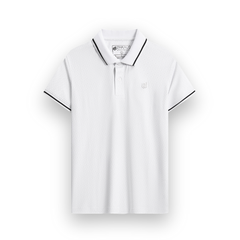 Áo polo hoa văn, cổ bo viền