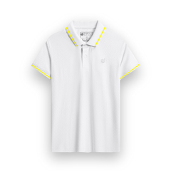 Áo polo hoa văn, cổ bo viền