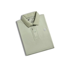 Áo polo hoa văn, cổ bo viền