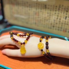 Vòng cổ hổ phách huyết 6 li