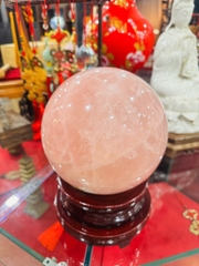 Cầu Đá Thạch Anh Hồng 16cm
