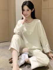 Bộ đồ ngủ lụa băng phong cách Trung Hoa nữ cổ điển thanh lịch XINY DN103250