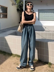 Quần jeans dạo phố Mỹ nữ mùa thu đông mới, cạp cao, kiểu dáng cổ điển QJ086250