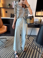 Quần jeans ống đứng Tencel size lớn cho nữ dáng suông XINY QJ042250