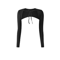 Sisters Áo khoác Mini Crop dài tay thắt nơ Lynne