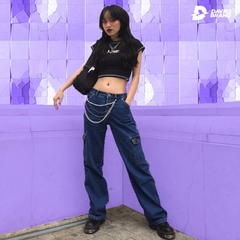 DSS Croptop Davies Seam-BLACK