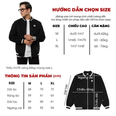 H05-AK6 Áo khoác bomber nỉ nhung HI