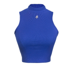 Sisters Áo croptop cổ lọ thun gân co giãn Mico