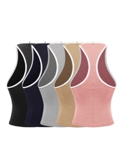 SISTERS Áo ba lỗ khoét sâu Fencii