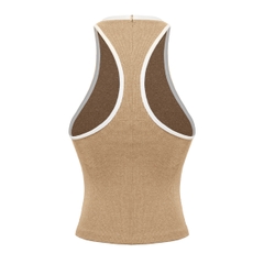 SISTERS Áo ba lỗ khoét sâu Fencii