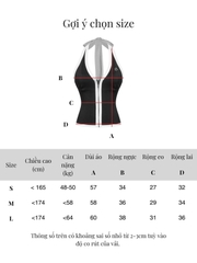 SISTERS Áo cổ yếm phối viền Roline