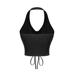 SISTERS Áo croptop cổ yếm đan dây ngực Joy