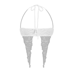 SISTERS Áo mini top phối ren Flora