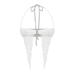 SISTERS Áo mini top phối ren Flora