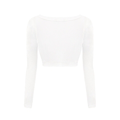 SISTERS Áo croptop dài tay cài nút Chantel