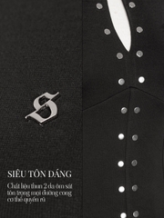 SISTERS Áo dáng dài phối đinh tán Sparkle - Trắng