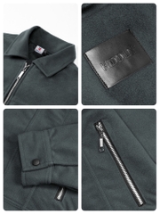 Áo da lộn nam hàng hiệu túi hộp Hiddle H13-AK1