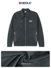 Áo da lộn nam hàng hiệu túi hộp Hiddle H13-AK1