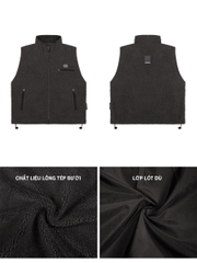 DSW Fleece Zip-Up Vest Jacket