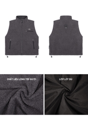 DSW Fleece Zip-Up Vest Jacket
