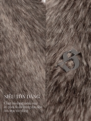 SISTERS Áo gile lông hở lưng Lucienne