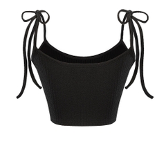 Sisters Áo croptop 2 dây cột nơ Lena