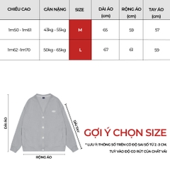 K09-AK2 Rib Cardigan-Xám đậm