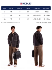 Áo khoác da lộn nam cao cấp Hiddle kèm túi khoá kéo H13-AK2