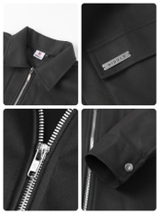 Áo khoác da lộn nam 2 lớp Classic HIDDLE H11-AK1