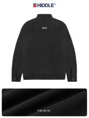Áo khoác nam cao cấp cổ bẻ chất liệu dạ ép logo thêu HIDDLE H11-AK6