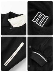 Áo khoác dạ nam hàng hiệu phối da Hiddle H10-AK5