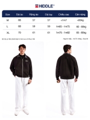 H11-AK3 Áo khoác nỉ dạ nam phối cổ da Hiddle