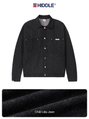 Áo khoác jean cổ bẻ nam tính bốn túi gài nút brand HIDDLE H-AK3