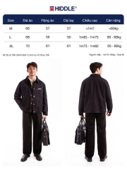 H9-AK2 Áo khoác kaki khuy bấm cách điệu