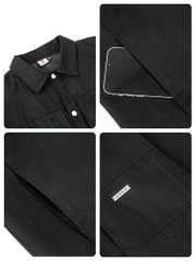 H9-AK2 Áo khoác kaki khuy bấm cách điệu