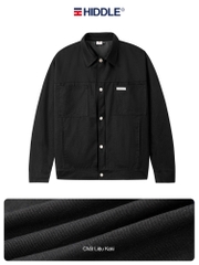 H9-AK2 Áo khoác kaki khuy bấm cách điệu