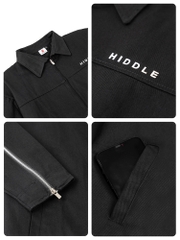 Áo khoác nam đen dáng ngắn Hiddle H8-AK8