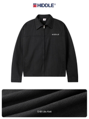 Áo khoác nam đen dáng ngắn Hiddle H8-AK8