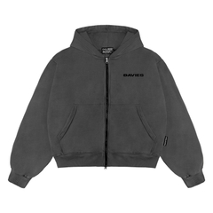 DSW Hoodie Zip Boxy Daviesism -Jacket