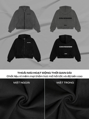 DSW Hoodie Zip Boxy Daviesism -Jacket