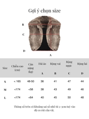 SISTERS Áo khoác lông cộc tay Elsie