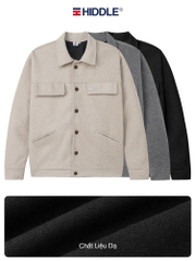 Áo khoác dạ nam cao cấp Hiddle khuy cài H13-AK4